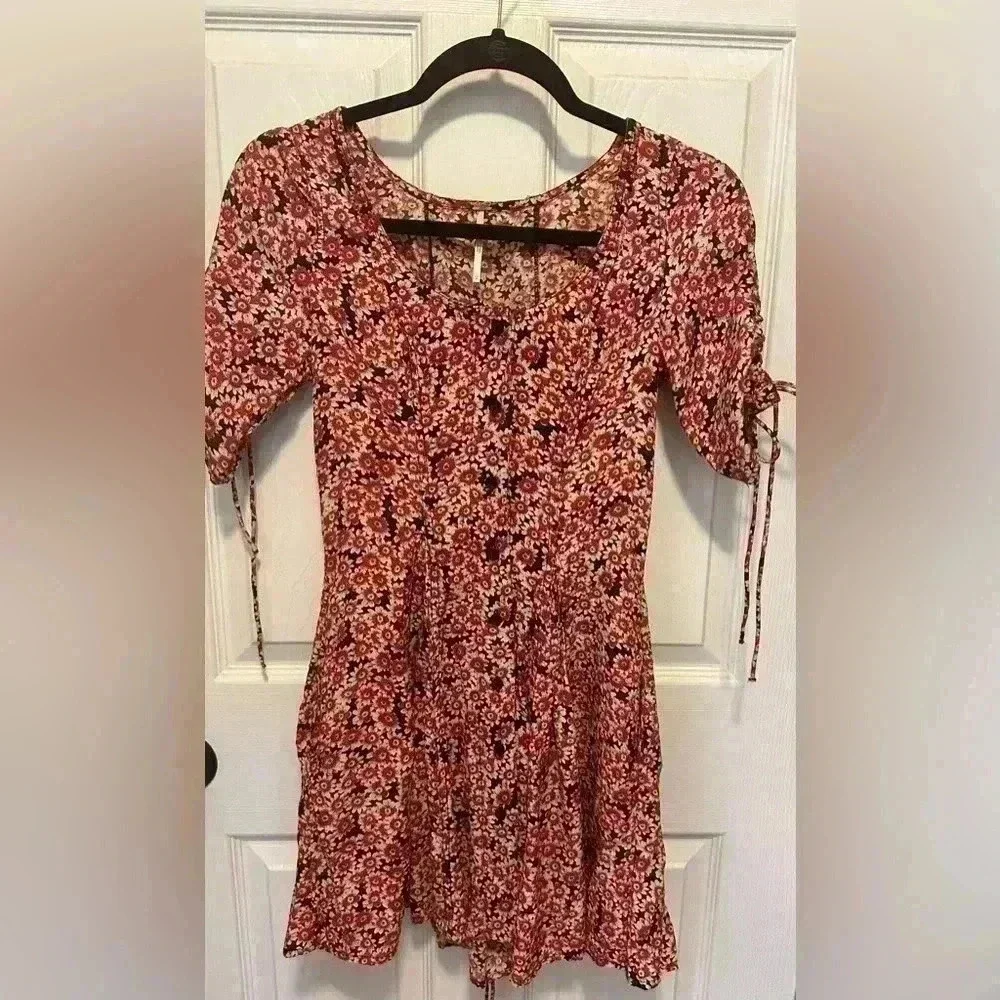 Free People floral fit and flare dress